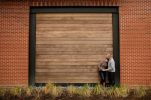 Engagement portrait session in Mosaic District in Fairfax, Virginia.
