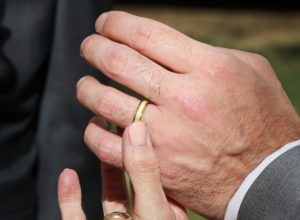 wedding ring detail