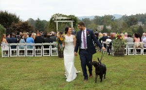 Outdoor wedding at Walden Hall, Reva, Virginia
